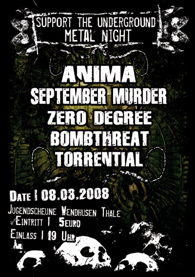 ANIMA, ZERO DEGREE, SEPTEMBER MURDER, TORRENTIAL, BOMBTHREAD