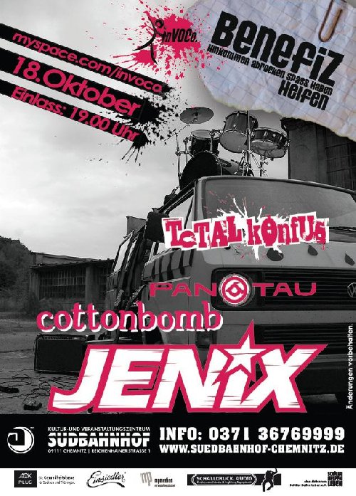 JENIX, COTTONBOMB, TOTAL KONFUS, PAN TAU JENIX, COTTONBOMB, TOTAL KONFUS, PAN TAU
