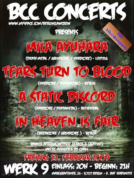 MILA AYUHARA, TEARS TURN TO BLOOD, A STATIC DISCORD, IN HEAVEN IS FAIR MILA AYUHARA, TEARS TURN TO BLOOD, A STATIC DISCORD, IN HEAVEN IS FAIR