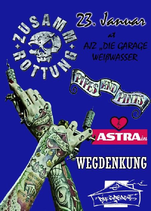DIE ZUSAMM-ROTTUNG , PIPES & PINTS (CZ) , ASTRAIN , WEGDENKUNG DIE ZUSAMM-ROTTUNG , PIPES & PINTS (CZ) , ASTRAIN , WEGDENKUNG