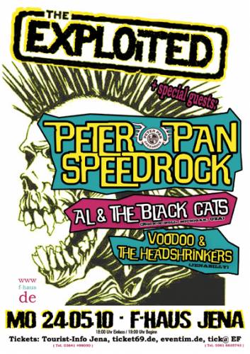 THE EXPLOITED, PETER PAN SPEEDROCK, AL & THE BLACK CATS, VOODOO & THE HEADSHRINKERS