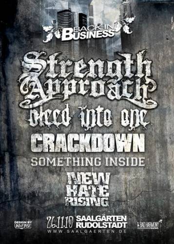 STRENGTH APPROACH, SOMETHING INSIDE, BLEED INTO ONE, CRACKDOWN, NEW HATE RISING