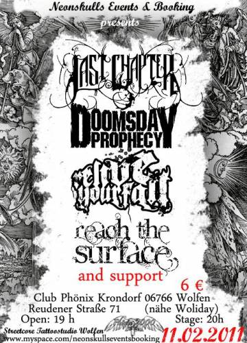 LAST CHAPTER, RELIVE YOUR FALL, DOOMSDAY PROPHECY, REACH THE SURFACE LAST CHAPTER, RELIVE YOUR FALL, DOOMSDAY PROPHECY, REACH THE SURFACE
