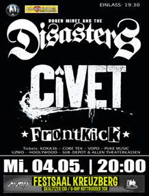 ROGER MIRET AND THE DISASTERS, CIVET, FRONTKICK