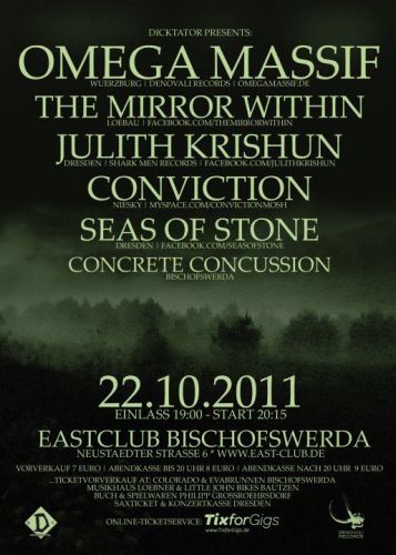 OMEGA MASSIF, JULITH KRISHUN, CONVICTION, THE MIRROR WITHIN, SEAS OF STONE, CONCRETE CONCUSSION