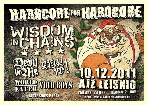 WISDOM IN CHAINS, DEVIL IN ME, WORLD EATER, RISK IT!, VOID BOYS