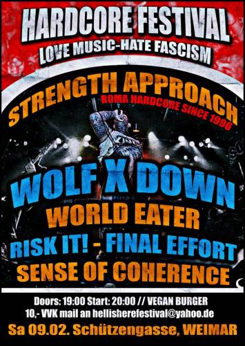 STRENGTH APPROACH, RISK IT!, WOLF X DOWN, WORLD EATER, FINAL EFFORT, SENSE OF COHERENCE