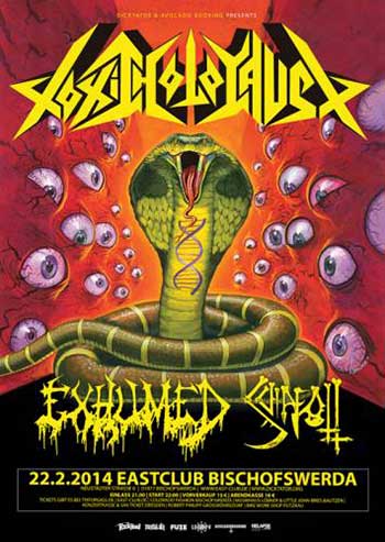 TOXIC HOLOCAUST, EXHUMED, SCHAFOTT