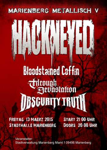 HACKNEYED, BLOODSTAINED COFFIN, OSCURITY TRUTH, THROUGH DEVASTATION