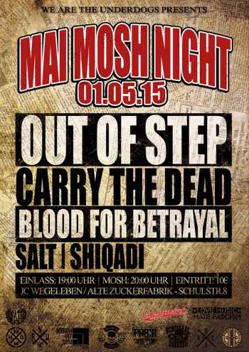 OUT OF STEP, CARRY THE DEAD, BLOOD FOR BETRAYAL, SALT, SHIQADI